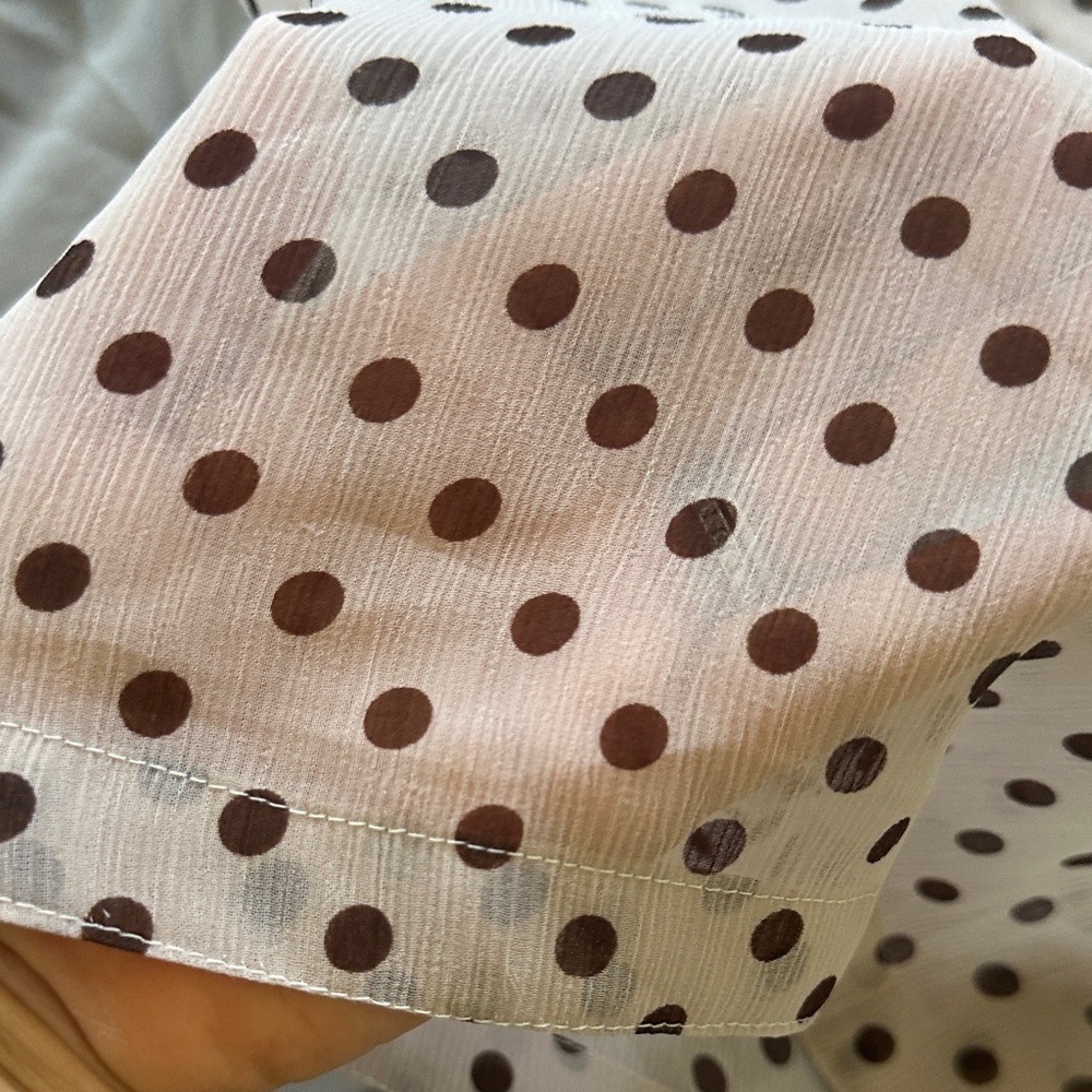 Polka Dot Ruffle Blouse - Picture 8 of 11